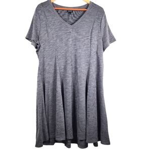 Torrid Charcoal Grey Ribbed Vneck Mini Dress Size 1